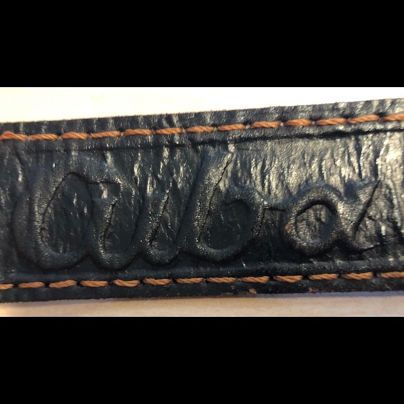 Hand carved leather belt - Picture 2 of 6